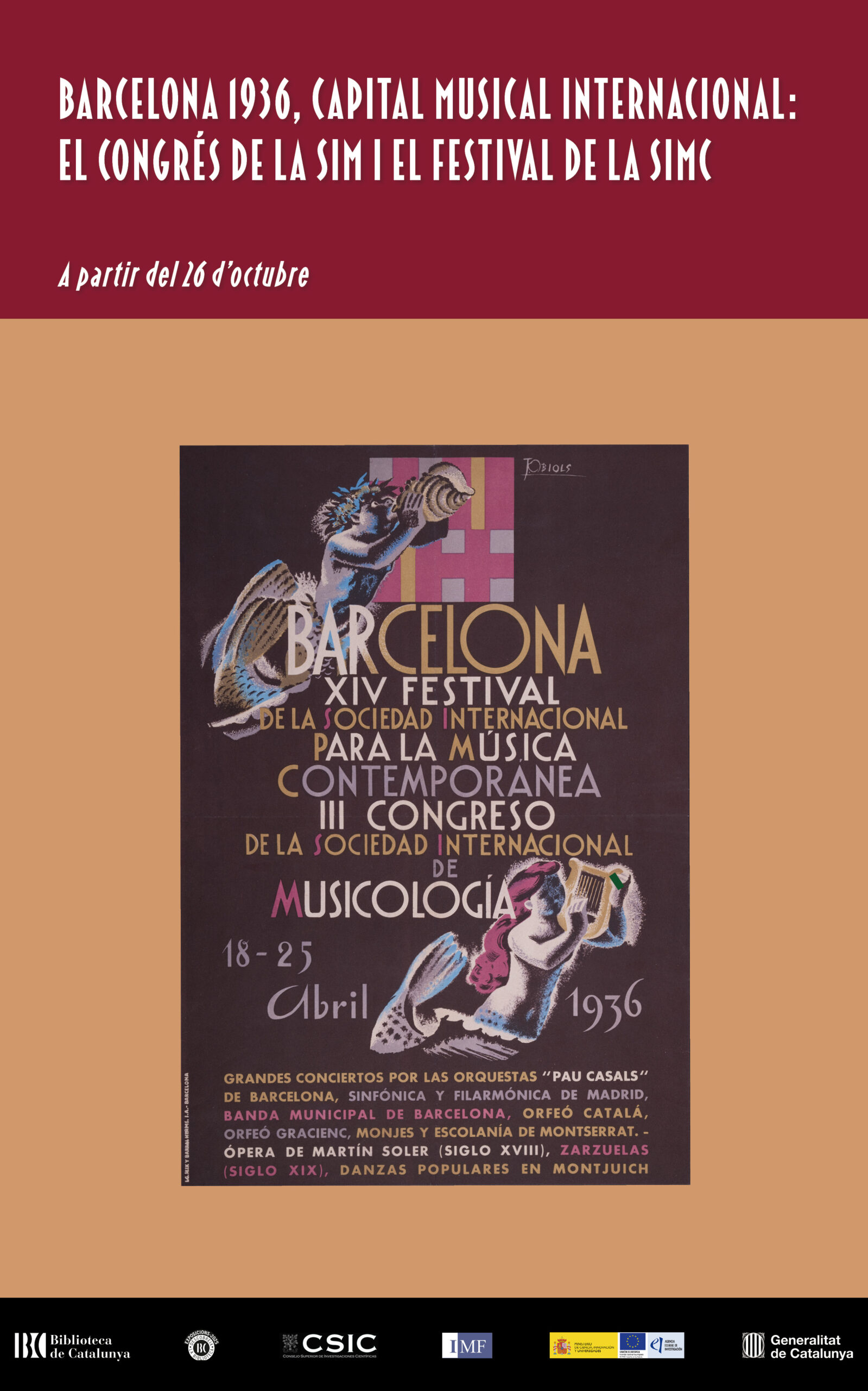 Exposición sobre el congreso de la SIM y el festival de la SIMC (Barcelona, 1936)
